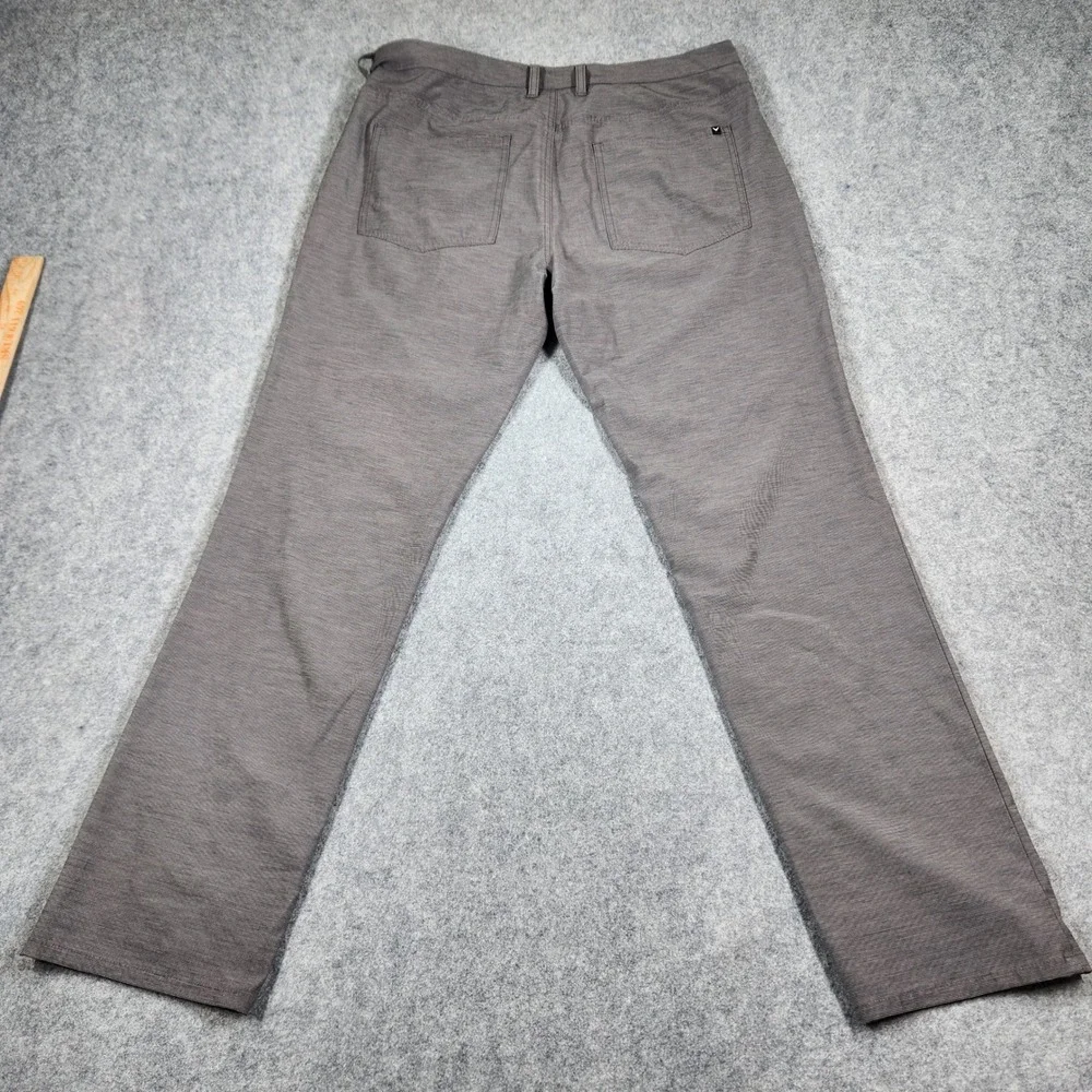 Callaway Mens 36x32 Gray Performance Stretch Golf Pants Flat Front Casual Chino - Picture 11 of 14